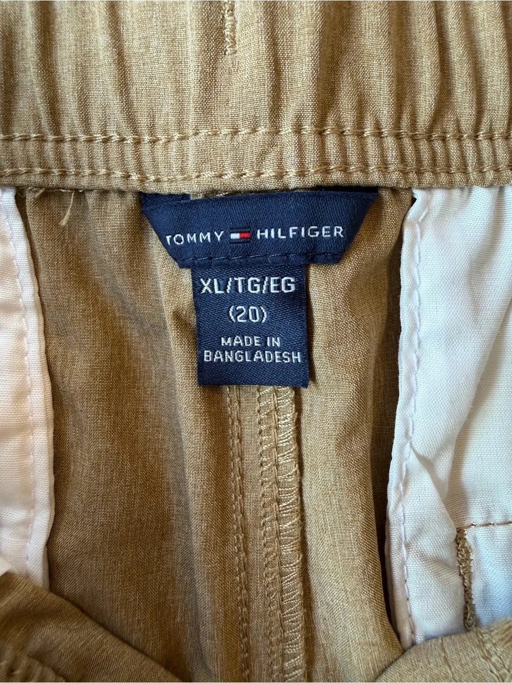 Tommy Hilfiger Khaki/Tan Casual Shorts with Logo Tag